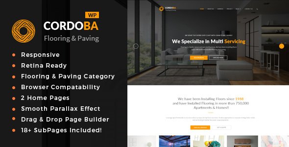 Cordoba : Paving Service WordPress Theme
