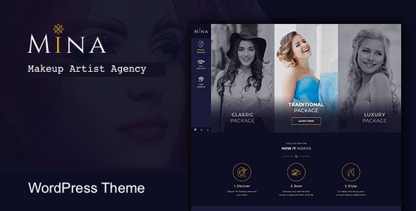 Mina – Salon & Makeup WordPress theme