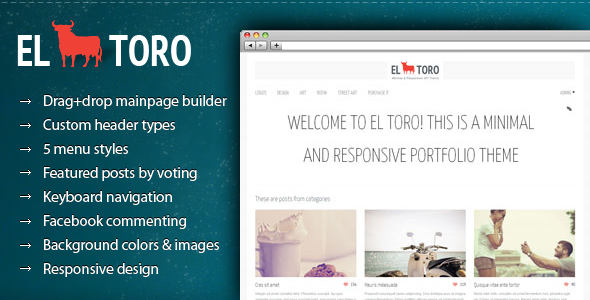 El Toro – Minimal and Responsive Portfolio Theme