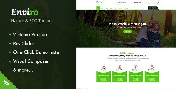 Enviro – Environment WordPress Theme