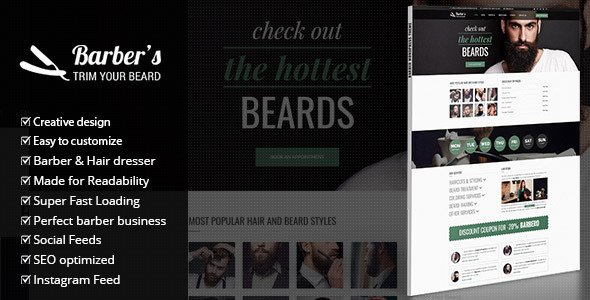 Barber – WordPress Theme for Barbers & Hair Salons