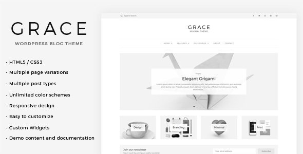 Grace – Minimal WordPress Blog Theme