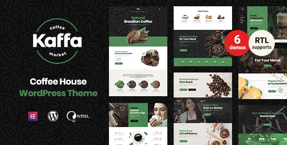 Kaffa – Cafe & Coffee Shop WordPress Theme + RTL