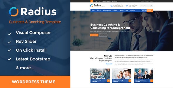 Radius – Business Training WordPress Theme