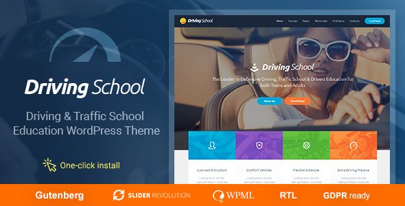Driving School – Car & Automobile WordPress Theme
