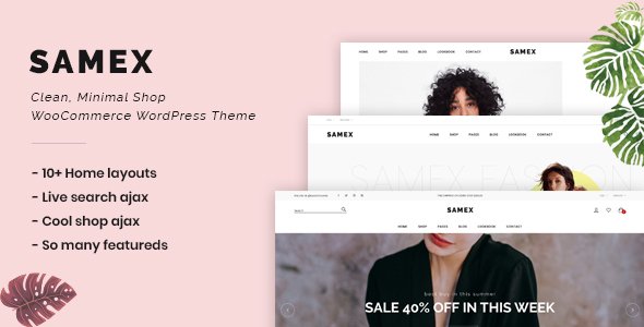 Samex – Clean, Minimal Shop WooCommerce WordPress Theme