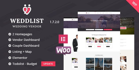 Weddlist – Wedding Vendor Directory WordPress Theme