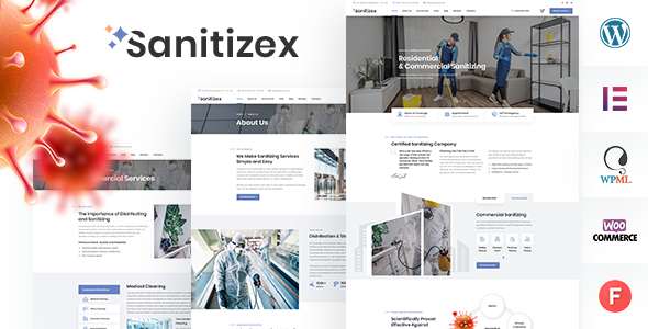 Sanitizex – Sanitizing and Cleaning Services WordPress Theme