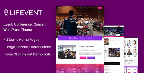Lifevent – Event Conference WordPress Theme