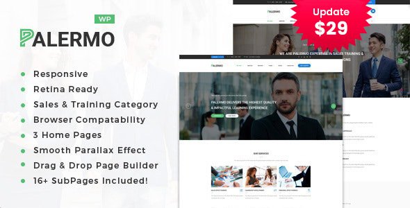 Palermo – Business Consulting and Professional Services WordPress Theme