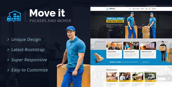 MoveIt – Movers, Relocation, Transportation Company WordPress Theme