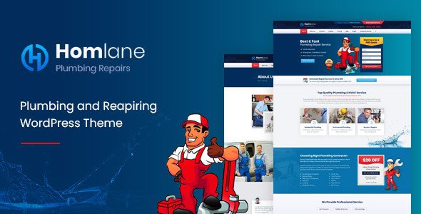 Homlane – Plumbing WordPress Theme