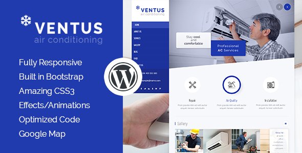 Ventus – Air Conditioning & Heating WordPress Theme