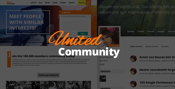 UnitedCommunity – BuddyPress Membership Theme