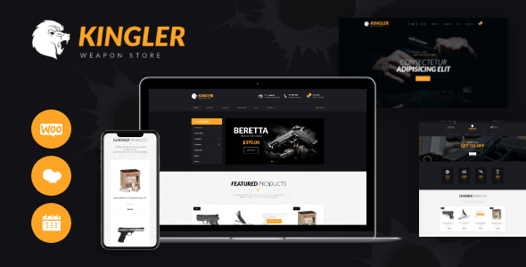 Kingler | Weapon Store & Gun Training WordPress Theme