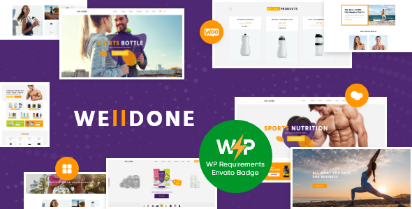 Welldone – Sports & Fitness Nutrition and Supplements Store WordPress Theme