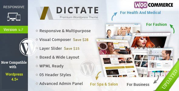 Dictate – Business, Fashion, Medical, Spa WP Theme
