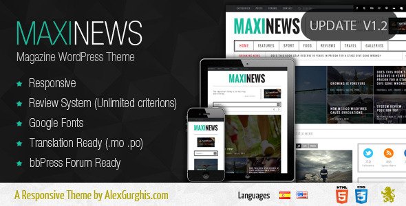 MaxiNews – Premium Review Magazine Theme