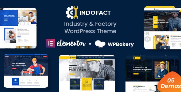 Indofact – Industry and factory WordPress Theme