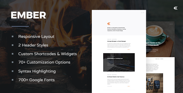 Ember – Responsive WordPress Blog Theme