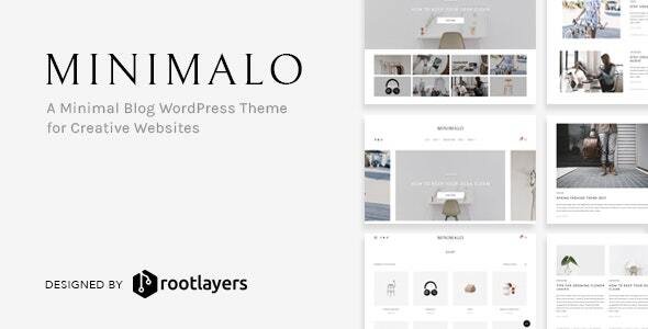 Minimalo – A Minimal Blog WordPress Theme for Creative Websites