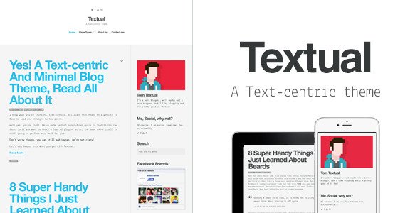 Textual – A Text-Centric WordPress Blog Theme