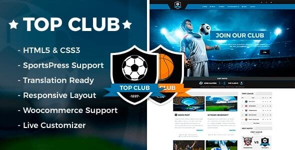 Top Club – Sports Theme for WordPress