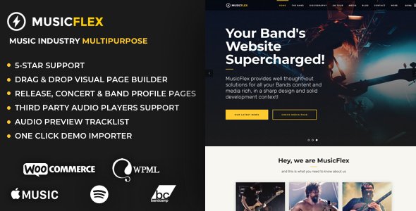 MusicFlex – WordPress Theme for Musicians