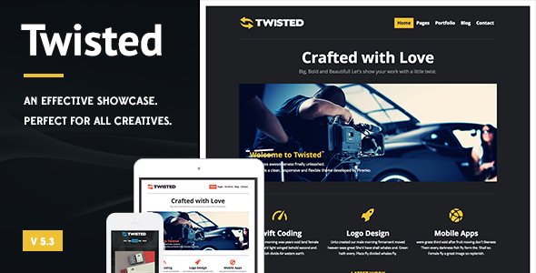 Twisted – Showcase WordPress Theme