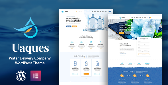 Uaques – Drinking Water Delivery WordPress Theme + RTL