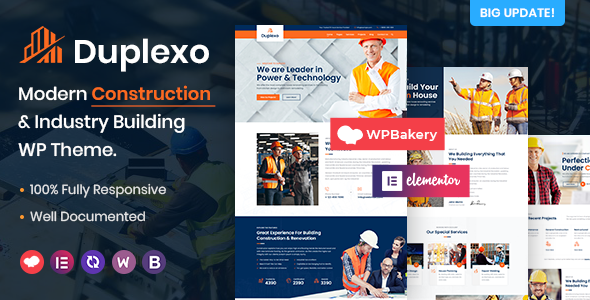 Duplexo – Construction Renovation WordPress Theme