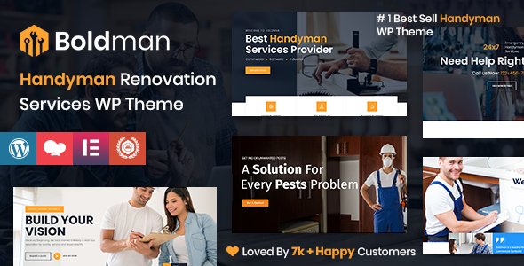 Boldman – Handyman Renovation Services WordPress Theme