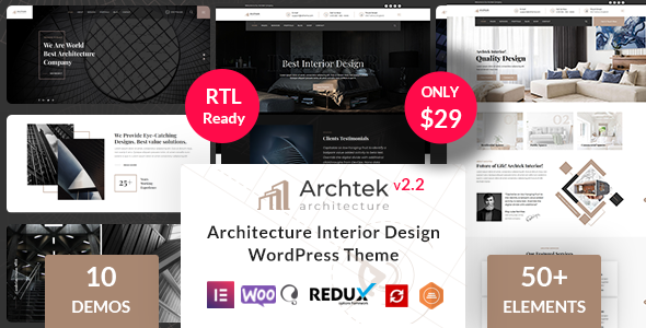 Archtek –  Architecture Interior Design WordPress Theme