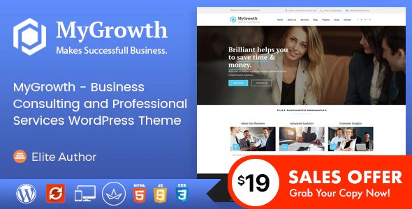 My Growth – Business Consulting and Professional Services WordPress Theme