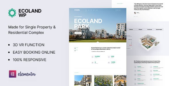 Ecoland – Single Property WordPress Theme