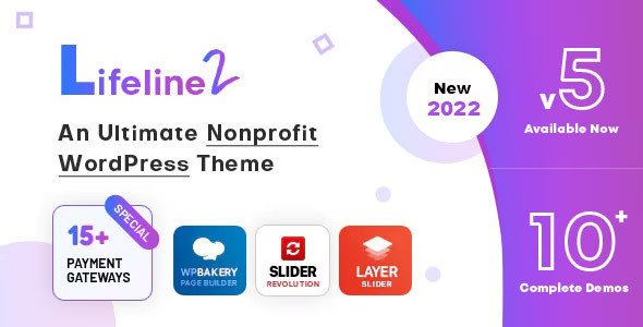 Lifeline 2 – An Ultimate Nonprofit WordPress Theme for Charity, Fundraising and NGO Organizations