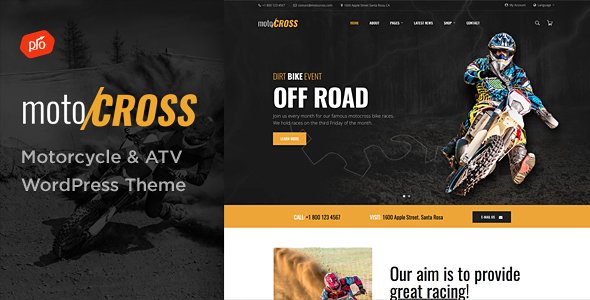 motoCROSS – Motorcycle & ATV WordPress Theme