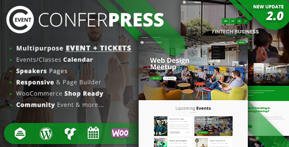 ConferPress – Multipurpose Event Tickets WordPress Theme