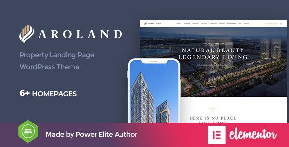 Aroland – Single Property Landing Page WordPress Theme