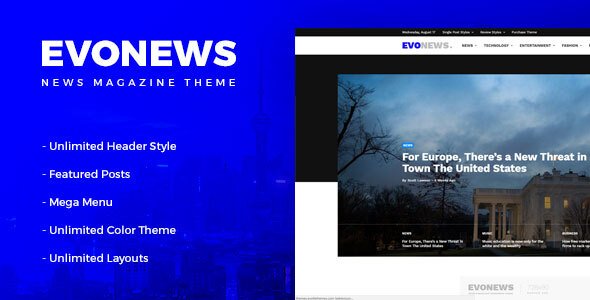 Evonews – News/Magazine WordPress Theme
