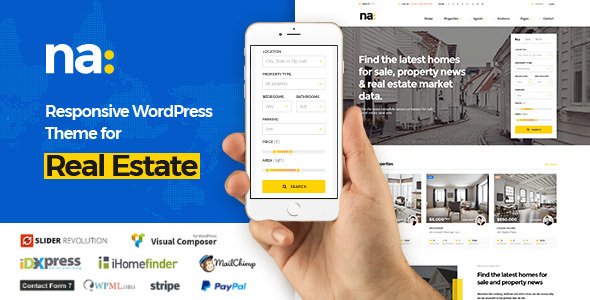 NA – Responsive Real Estate WordPress Theme