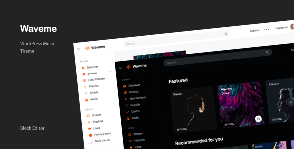 Waveme – Music Platform WordPress Theme