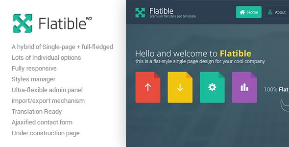 Flatible – Single Page WordPress Theme