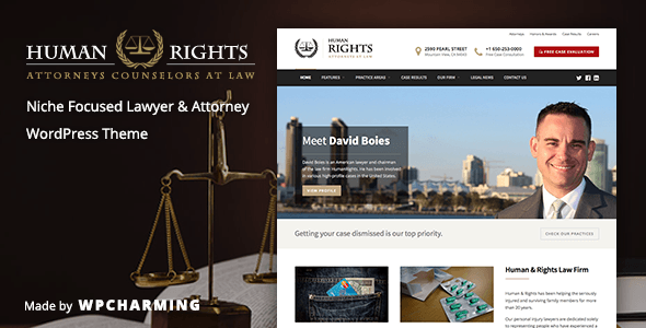 HumanRights – Lawyer and Attorney WordPress Theme