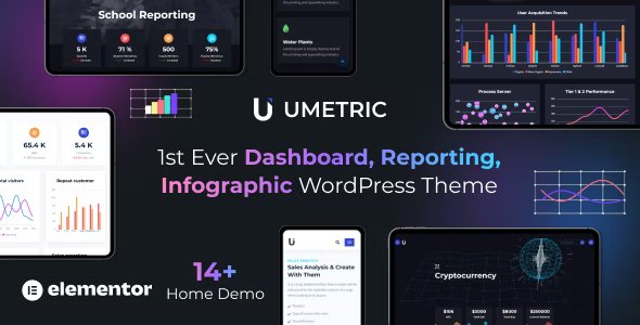 Umetric – WordPress Dashboard, Reporting and Infographic Theme