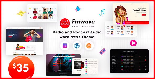 Fmwave – Radio Station WordPress Theme + RTL
