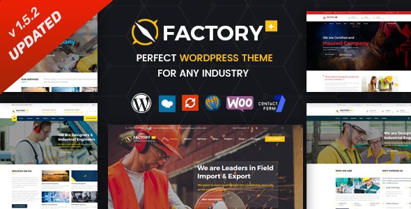 Factory Plus – Industry and Construction WordPress Theme