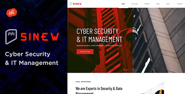 Sinew – Cyber Security & IT Management Theme