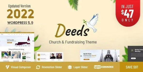 Deeds – Best Responsive Nonprofit Church WordPress Theme