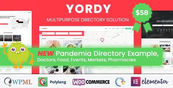 Yordy – Directory Listings WordPress Theme